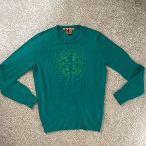 Green Tory Burch Crew Neck Sweater - size M